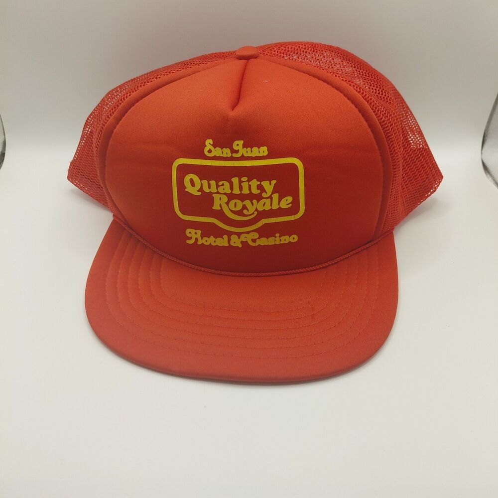 Vintage San Juan Quality Royale Hotel & Casino Red Hat Mesh Snapback